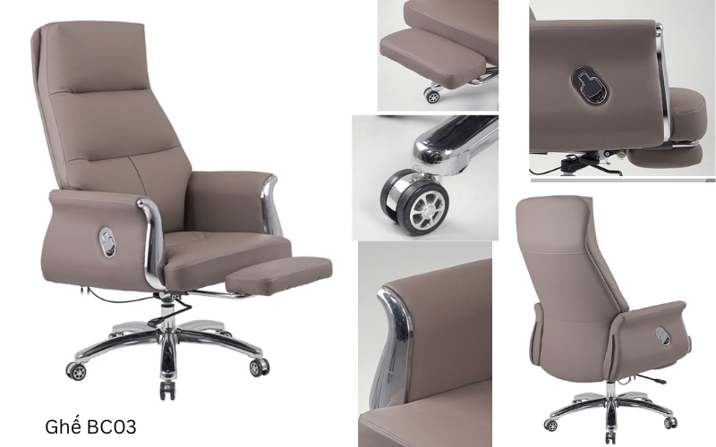 Mẫu ghế lãnh đạo có gác chân