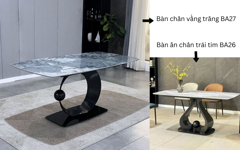 Kiểu dáng độc đáo của bàn ăn mặt đá 