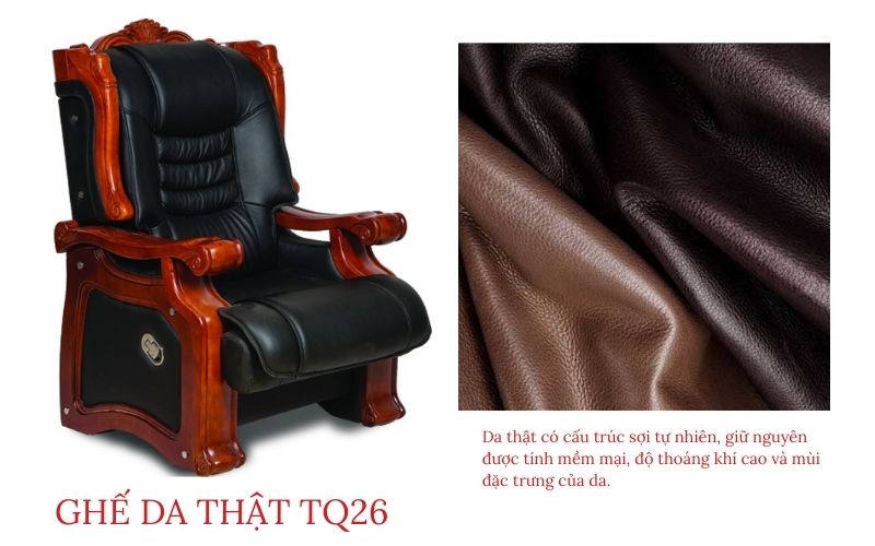 Đặc tính của ghế da thật 